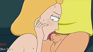 just chilling with rick and morty parody, beth tts done via ai speech