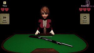 x roulette 2 features fat teen in cartoon blowbang. she's bent over desk taking huge cocks.