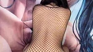 Latina Brunette Feels Rough Passion In Homemade Red Lingerie.