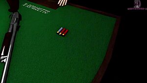 x roulette 2 features fat teen in cartoon blowbang. she's bent over desk taking huge cocks.