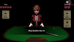 x roulette 2 features fat teen in cartoon blowbang. she's bent over desk taking huge cocks.