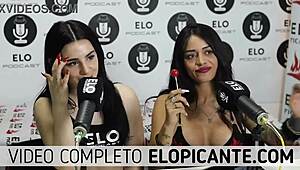 I watch bisexual lesbians kissing and playing with the lollipop