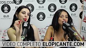 I watch bisexual lesbians kissing and playing with the lollipop