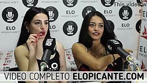 I watch bisexual lesbians kissing and playing with the lollipop