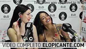 I watch bisexual lesbians kissing and playing with the lollipop