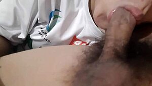 filipina girlfriend tries my cum in her mouth after fun