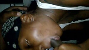 Cheating Ebony Mom Sucks Big Black Cock