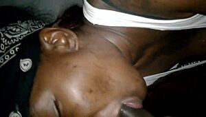 Cheating Ebony Mom Sucks Big Black Cock