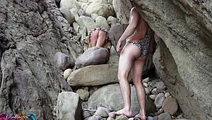 Cave Woman Gets Every Hole Filled in Wild Sex Session