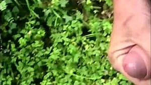 Wanking Outdoors in the Woods With My Hot Wife While She Flashes Her Big Tits. Nature Never Felt So Naughty.