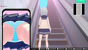 Loop train h-game elevator scene gets steamy 😜