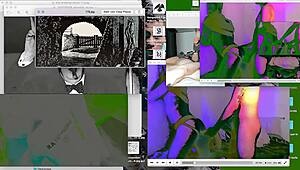 Fucking that twink bareback on the desk.