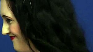 i, the horny centerfold, get cumshot on my face and gulp it all down