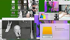 Fucking that twink bareback on the desk.