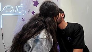 cogiendo a mi novia curvy latina en photoshoot con gran nalgas