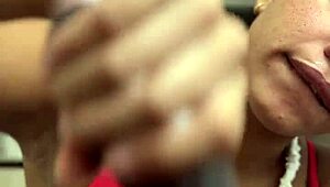 Amateur couple shared intense POV blowjob with huge cock