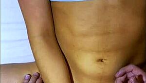 Shy university friend shares bed after party with her friend in apartment