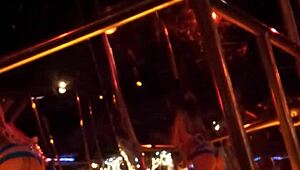 Frankie performs hot stockings striptease in retro style