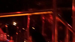 Frankie performs hot stockings striptease in retro style