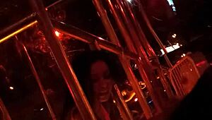 Frankie performs hot stockings striptease in retro style