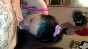 s whore venus gets bent over for deepthroat action!