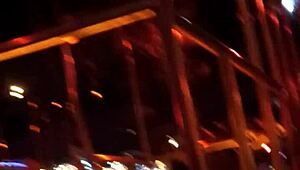 Frankie performs hot stockings striptease in retro style