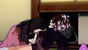koikatsu tanjiro nezuko hentai sex and cumshot