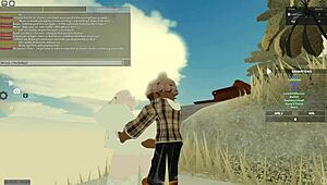 In this Roblox adventure, a beautiful slut with big tits and ass gets blown and fucked by a monster cock.