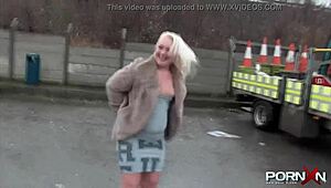 british blonde pissing in public open spaces