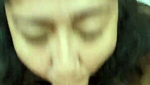 Latina Wife Gives Close-Up Blowjob Before Riding Her Husband