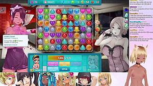 Vtuber Lewdneko Plays Huniepop 2 Double Date Part 6 with Big Tits in Lingerie