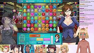 Vtuber Lewdneko Plays Huniepop 2 Double Date Part 6 with Big Tits in Lingerie