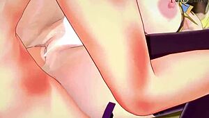 Lucy Heartfilia, the hot blonde, feels intense pleasure in hard sex from Fairy Tail's sheer fantasy