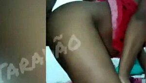 ebony girl with hairy pussy and big ass gets orgasm from assfucking