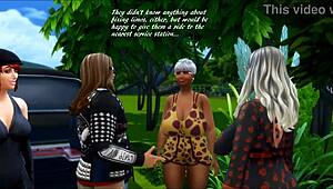 Sims 4 Ruby & Doris Meet the Roadfuckers for Wild Action