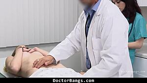 Teen Feels Sharp Pain While Doctor And Milf Assistant Treat Her