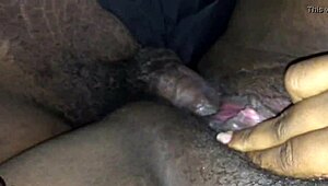 Fucking my ebony squirting black