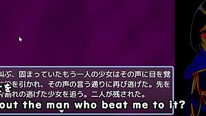 Why does the crossdressing maid regret the machine trial in this anime hentai game?