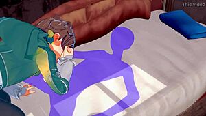 konosuba yaoi kazuma gets blowjob with cum in mouth