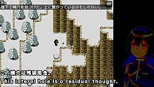 Why does the crossdressing maid regret the machine trial in this anime hentai game?