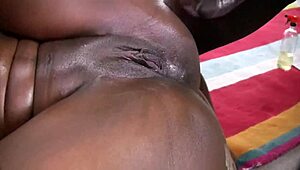 I’m obsessed with dark-skinned Barbie Banxxx and her velvety tits choking on a massive BBC!