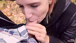 Holy! My Stepbrother Fucked Me in the Woods and Made Me Swallow His Cum!