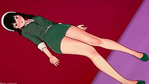 Yor Forger wears office outfit at work