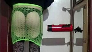 Shy Crossdresser Enjoys Homemade Machine Masturbation Session