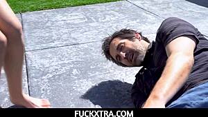 Young Petite Teen Squirts for Neighbor 😍