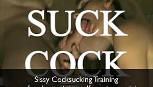 Sissy Training Session Focuses on Intense Cock Sucking Skills