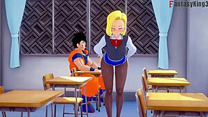 Android 18 in a see-through bikini gets fucked by a dragon monster in this trailer 😈