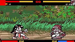 Climax Battle Studios Bojevnica Hentai Igra Ep 1 - Futanari spolni boj v ringu