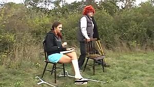 young ladies getting pounded by old grumpy men in wild outdoor action. their cute faces beg for more.