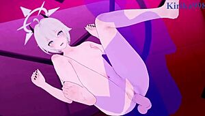 Hatami Erika and Nakatsukasa Kirino in Intense Blue Archive Hentai Sex.